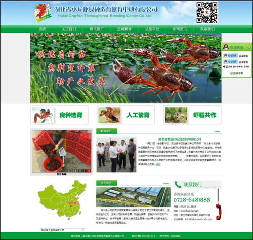 武漢網(wǎng)站設(shè)計(jì) 湖北省小龍蝦良種選育繁育中心開通使用