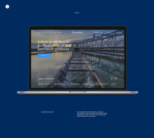 俄羅斯能源清潔公司Biomicrogel網站UI設計與武漢網站開發服務